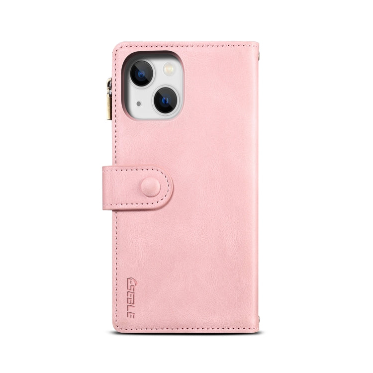 For iPhone 15 ESEBLE Retro Frosted RFID Flip Leather Phone Case(Rose Gold) - free shipping - PMC Jewellery - Order now!