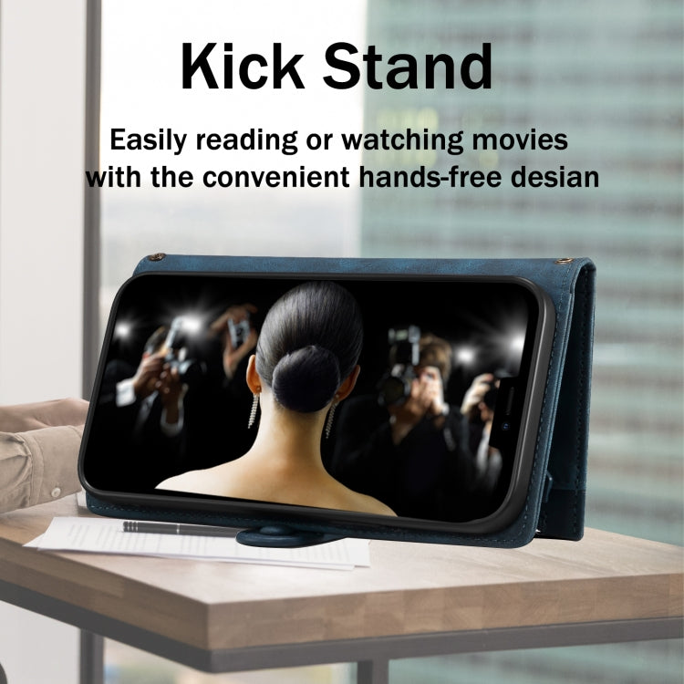 For iPhone 16 Pro ESEBLE Retro Frosted RFID Flip Leather Phone Case(Dark Green) - free shipping - PMC TechLife - Order now!