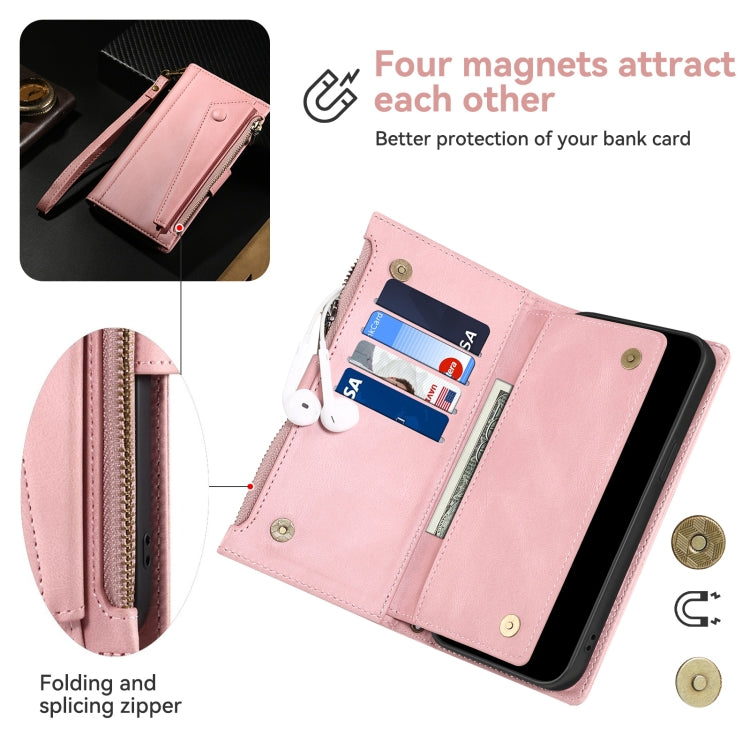 For iPhone 16 Plus ESEBLE Retro Frosted RFID Flip Leather Phone Case(Rose Gold) - iPhone 16 Plus Cases by ESEBLE | Online Shopping South Africa | PMC TechLife | Buy Now Pay Later Mobicred
