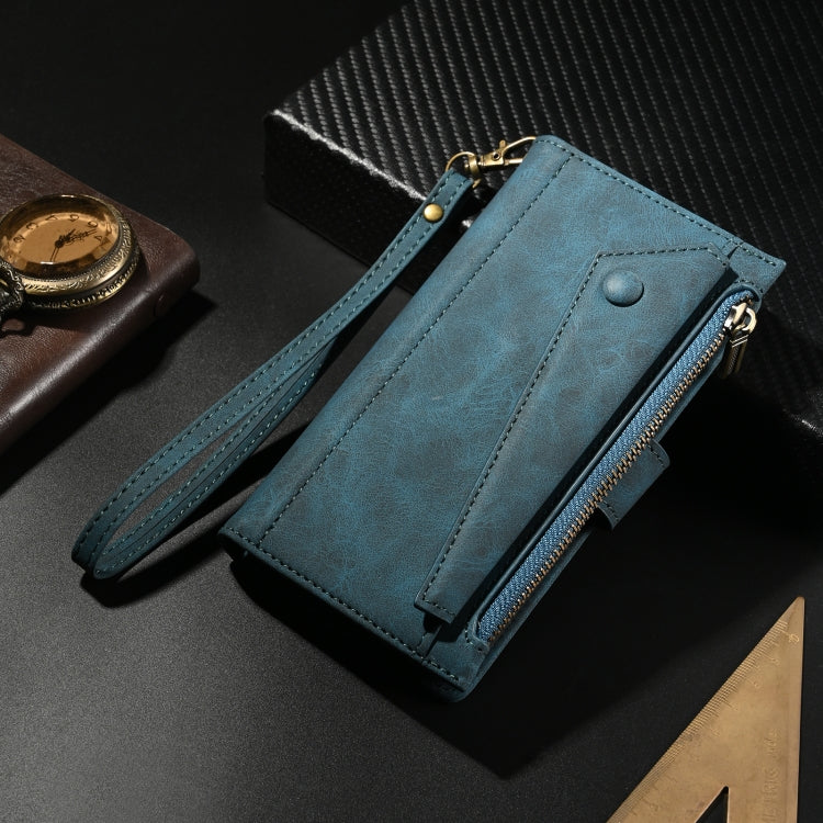 For iPhone 16 Plus ESEBLE Retro Frosted RFID Flip Leather Phone Case(Dark Green) - free shipping - PMC TechLife - Order now!