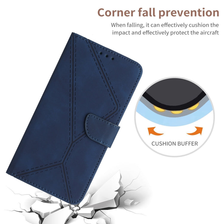 For Google Pixel 9 Stitching Embossed Leather Phone Case(Blue) - Google Cases by PMC TechLife | Online Shopping South Africa | PMC TechLife | Buy Now Pay Later Mobicred