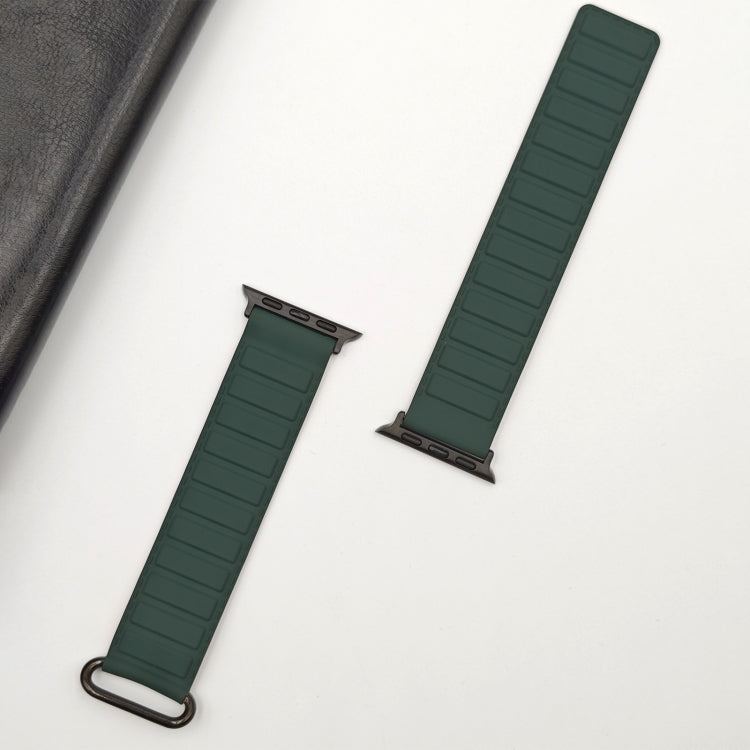 For Apple Watch SE 2022 44mm Reverse Buckle Magnetic Silicone Watch Band(Silver Buckle Grey Brown) - free shipping - PMC TechLife - Order now!