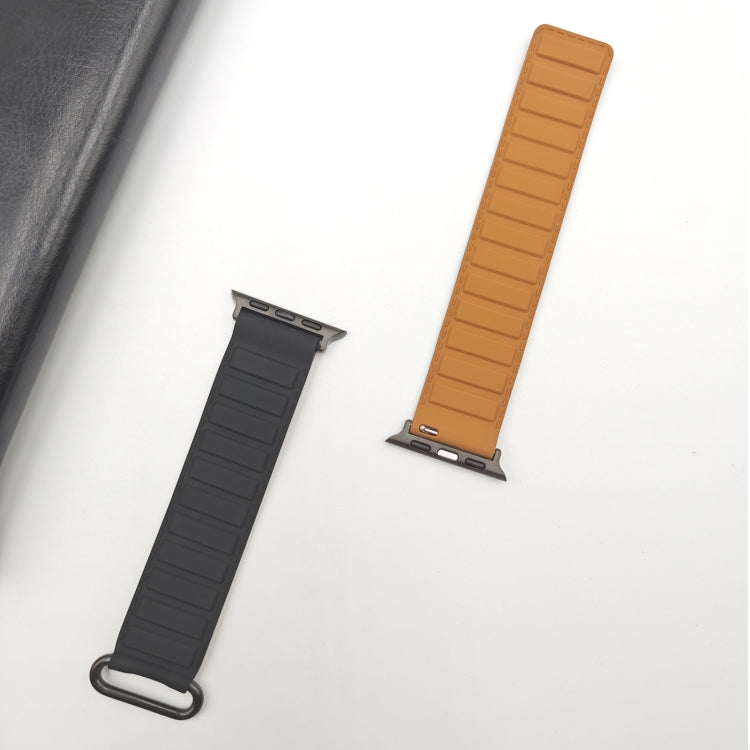 For Apple Watch SE 2022 44mm Reverse Buckle Magnetic Silicone Watch Band(Silver Buckle Blue) - free shipping - PMC TechLife - Order now!
