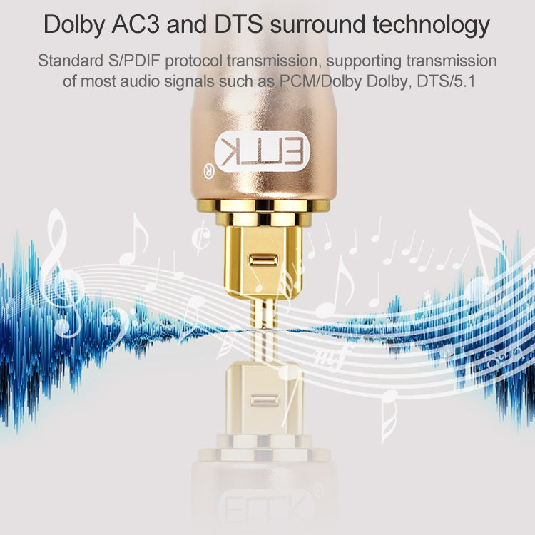 2m EMK OD6.0mm Gold-plated TV Digital Audio Optical Fiber Connecting Cable - Audio Optical Cables by EMK | Online Shopping South Africa | PMC TechLife | Buy Now Pay Later Mobicred