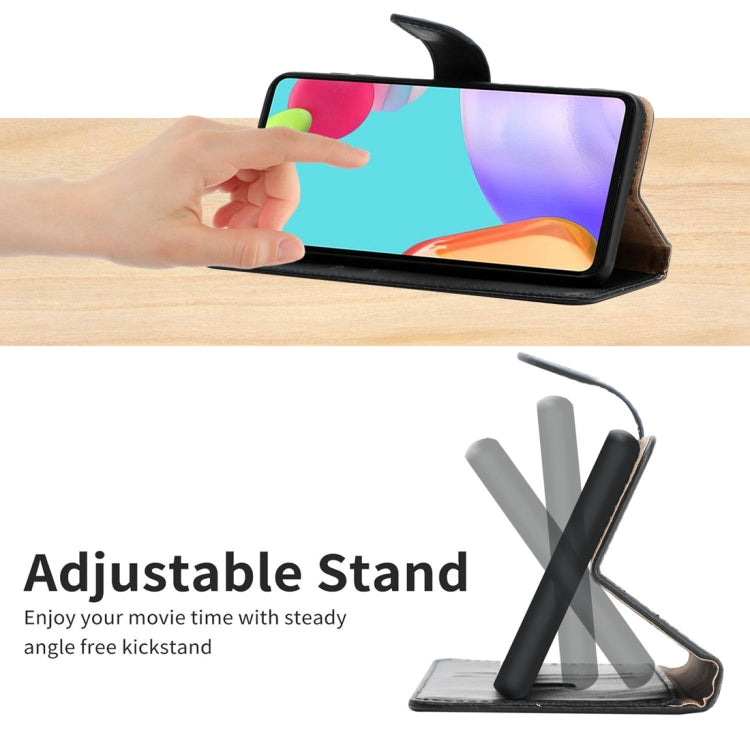 For Honor 90 HT02 Genuine Leather Fingerprint-proof Flip Phone Case(Black) - Honor Cases by PMC TechLife | Online Shopping South Africa | PMC TechLife | Buy Now Pay Later Mobicred