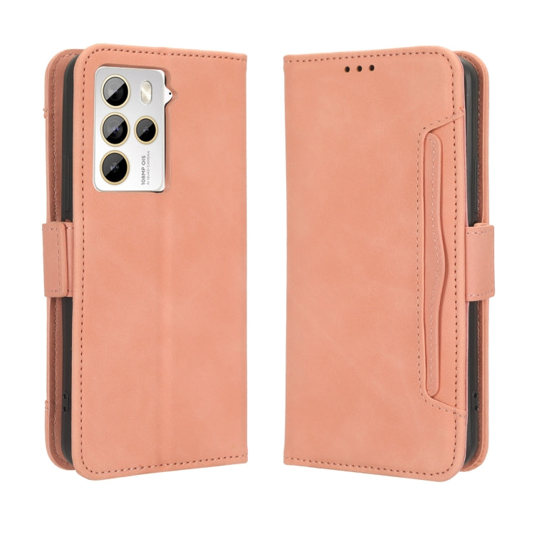 For HTC U23 / U23 Pro Skin Feel Calf Texture Card Slots Leather Phone Case(Pink) - HTC by PMC TechLife | Online Shopping South Africa | PMC TechLife | Buy Now Pay Later Mobicred