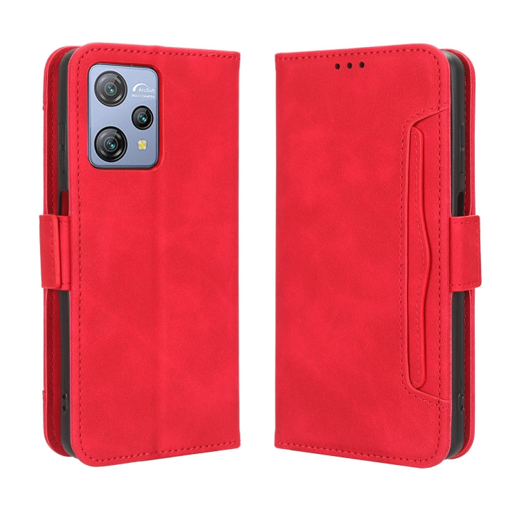 For Blackview A53 / A53 Pro Skin Feel Calf Texture Card Slots Leather Phone Case(Red) - More Brand by PMC TechLife | Online Shopping South Africa | PMC TechLife