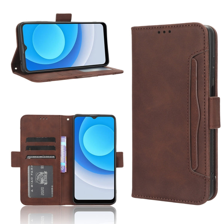 For Blackview A53 / A53 Pro Skin Feel Calf Texture Card Slots Leather Phone Case(Brown) - More Brand by PMC TechLife | Online Shopping South Africa | PMC TechLife
