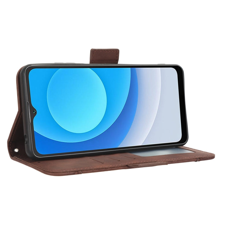 For Blackview A53 / A53 Pro Skin Feel Calf Texture Card Slots Leather Phone Case(Brown) - More Brand by PMC TechLife | Online Shopping South Africa | PMC TechLife