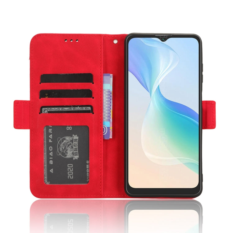 For Blackview Oscal C30 / C30 Pro Skin Feel Calf Texture Card Slots Leather Phone Case(Red) - More Brand by PMC TechLife | Online Shopping South Africa | PMC TechLife