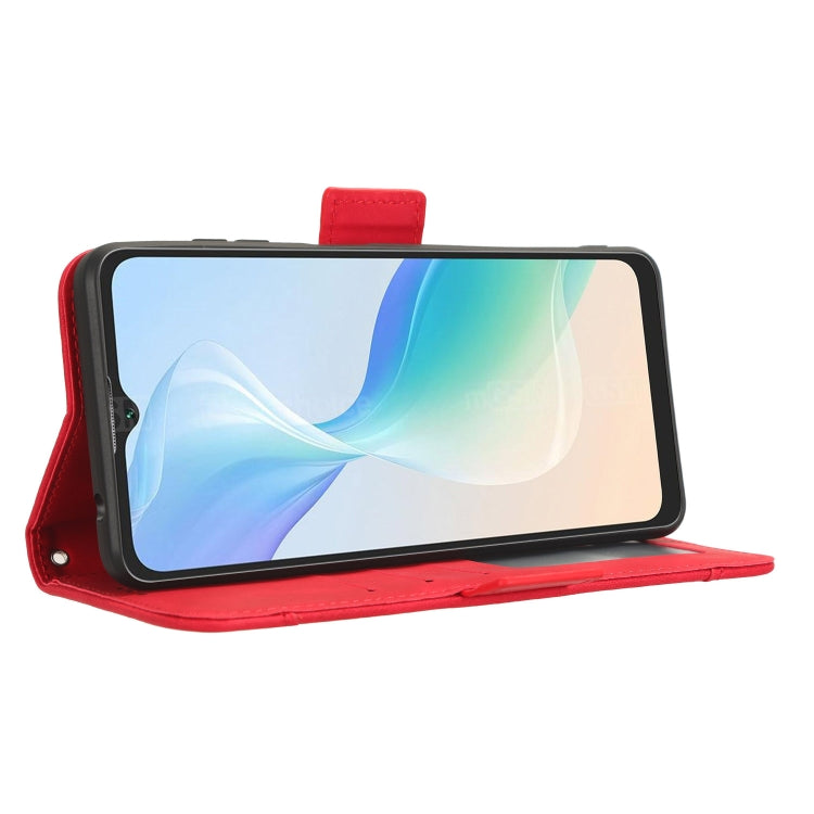 For Blackview Oscal C30 / C30 Pro Skin Feel Calf Texture Card Slots Leather Phone Case(Red) - More Brand by PMC TechLife | Online Shopping South Africa | PMC TechLife