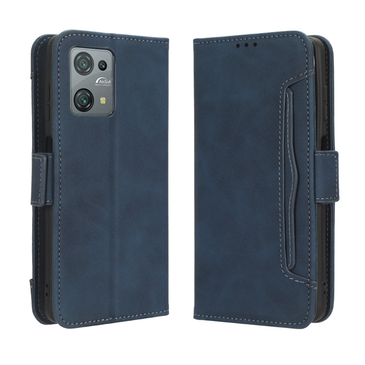 For Blackview Oscal C30 / C30 Pro Skin Feel Calf Texture Card Slots Leather Phone Case(Blue) - More Brand by PMC TechLife | Online Shopping South Africa | PMC TechLife