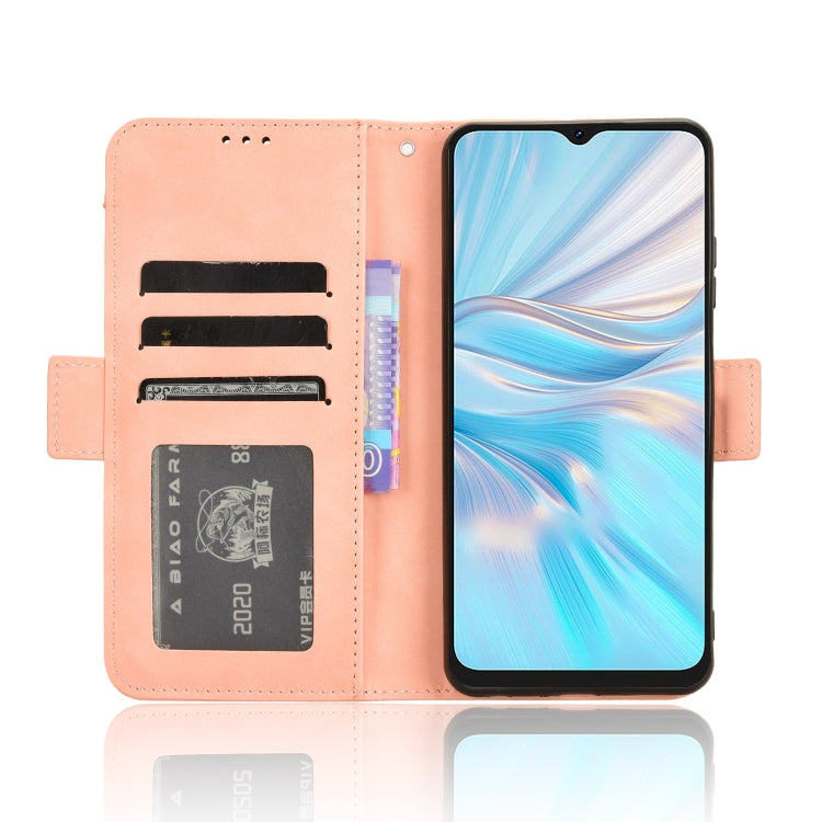For Blackview Oscal C70 Skin Feel Calf Texture Card Slots Leather Phone Case(Pink) - More Brand by PMC TechLife | Online Shopping South Africa | PMC TechLife