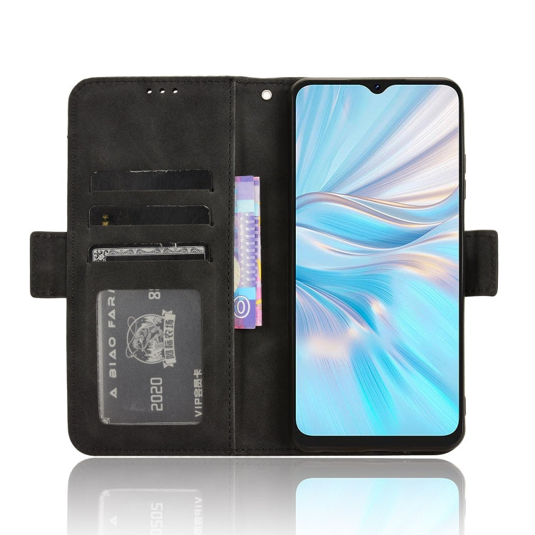 For Blackview Oscal C70 Skin Feel Calf Texture Card Slots Leather Phone Case(Black) - More Brand by PMC TechLife | Online Shopping South Africa | PMC TechLife