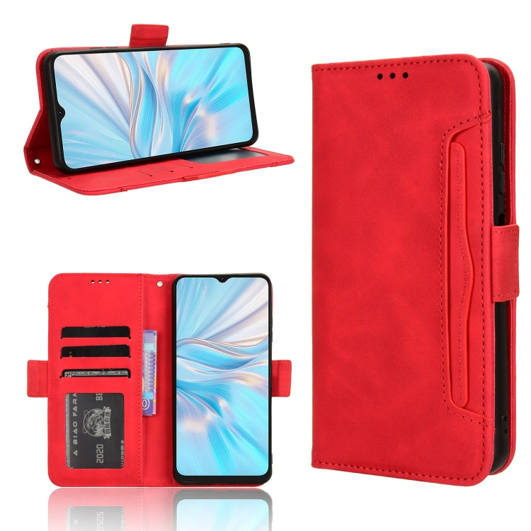 For Blackview Oscal C70 Skin Feel Calf Texture Card Slots Leather Phone Case(Red) - More Brand by PMC TechLife | Online Shopping South Africa | PMC TechLife