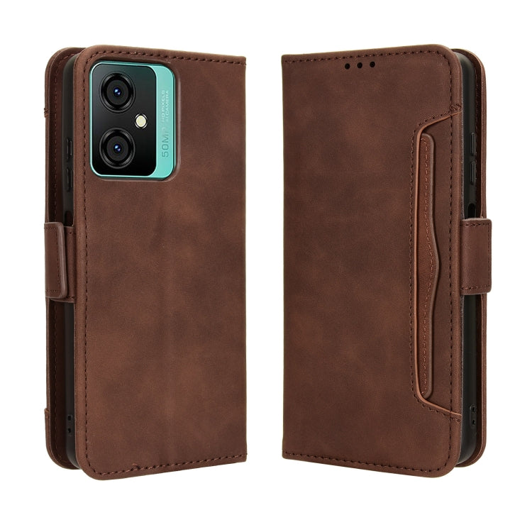 For Blackview Oscal C70 Skin Feel Calf Texture Card Slots Leather Phone Case(Brown) - More Brand by PMC TechLife | Online Shopping South Africa | PMC TechLife