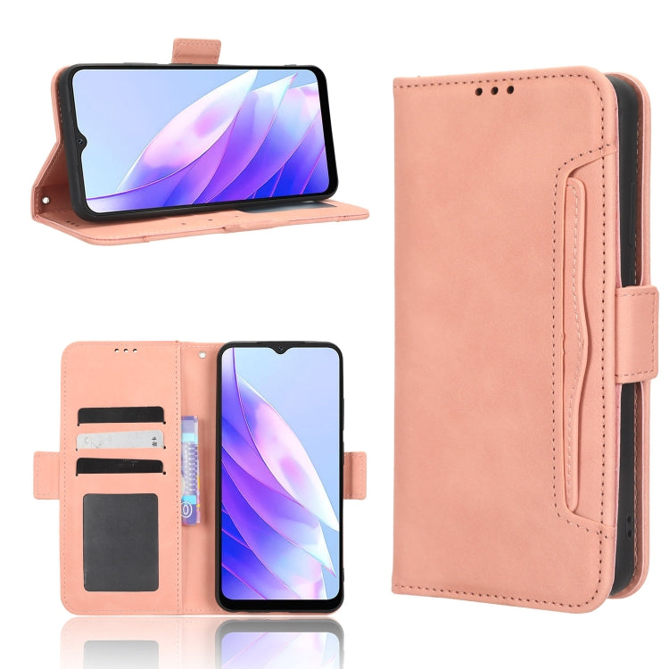 For Blackview A52 / A52 Pro Skin Feel Calf Texture Card Slots Leather Phone Case(Pink) - More Brand by PMC TechLife | Online Shopping South Africa | PMC TechLife