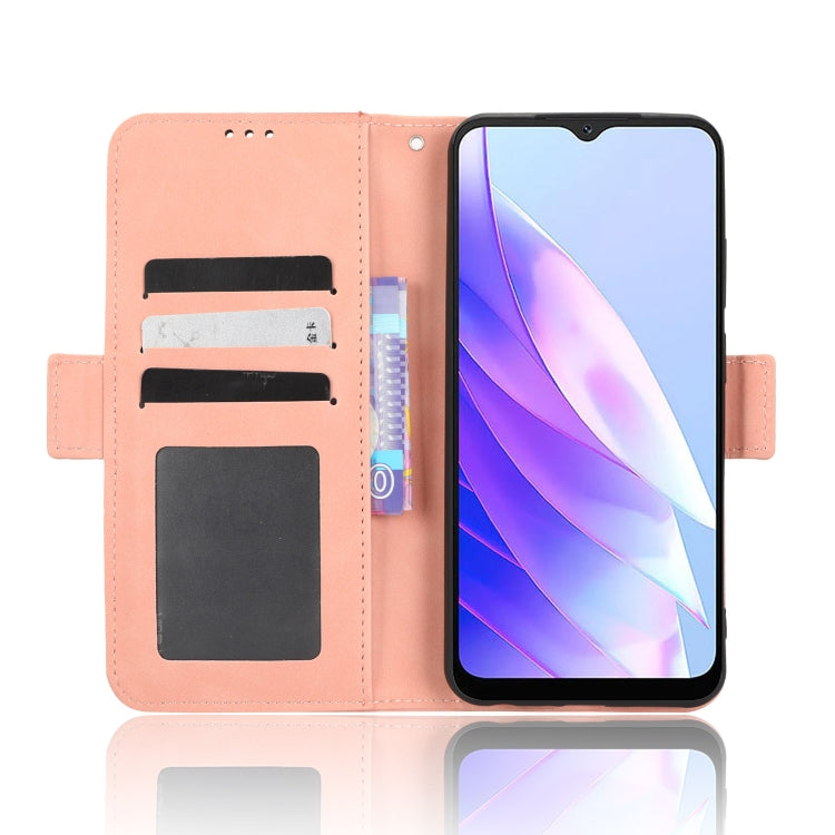 For Blackview A52 / A52 Pro Skin Feel Calf Texture Card Slots Leather Phone Case(Pink) - More Brand by PMC TechLife | Online Shopping South Africa | PMC TechLife