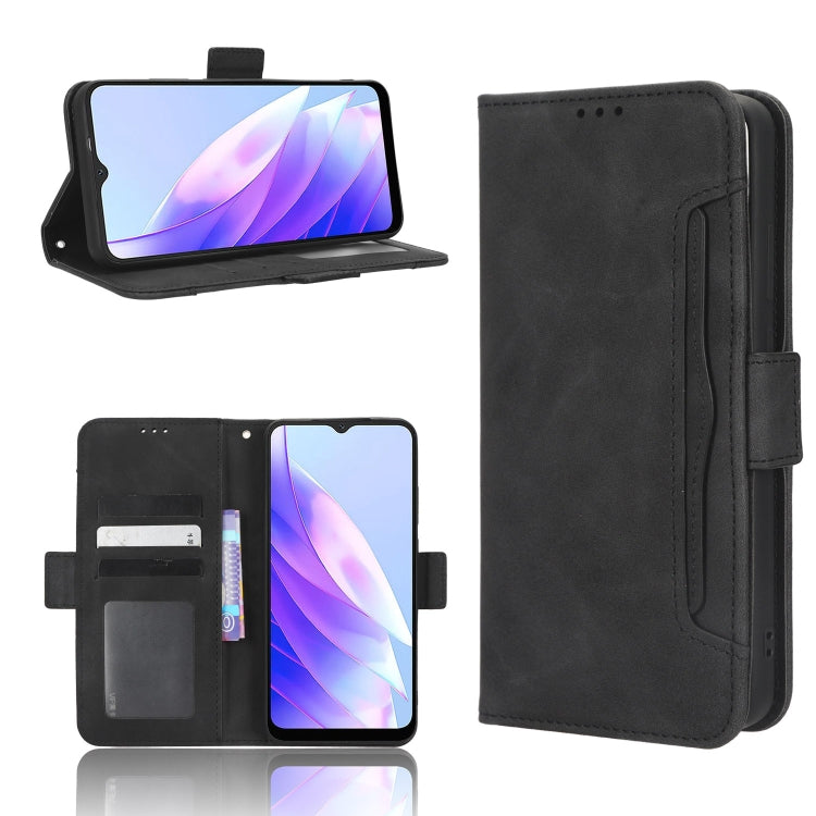 For Blackview A52 / A52 Pro Skin Feel Calf Texture Card Slots Leather Phone Case(Black) - More Brand by PMC TechLife | Online Shopping South Africa | PMC TechLife