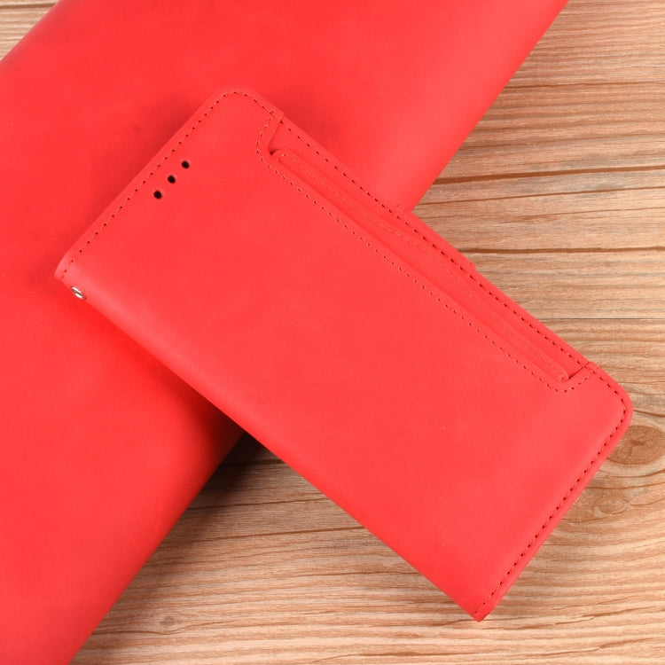 For Blackview A52 / A52 Pro Skin Feel Calf Texture Card Slots Leather Phone Case(Red) - More Brand by PMC TechLife | Online Shopping South Africa | PMC TechLife
