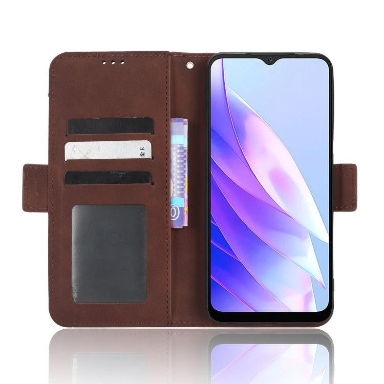 For Blackview A52 / A52 Pro Skin Feel Calf Texture Card Slots Leather Phone Case(Brown) - More Brand by PMC TechLife | Online Shopping South Africa | PMC TechLife