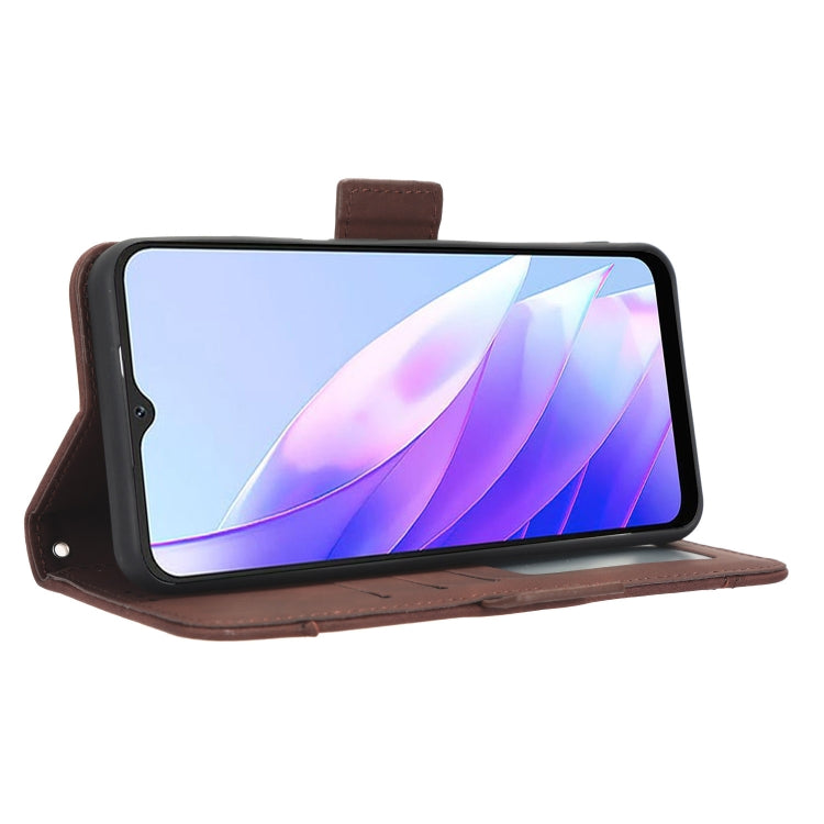 For Blackview A52 / A52 Pro Skin Feel Calf Texture Card Slots Leather Phone Case(Brown) - More Brand by PMC TechLife | Online Shopping South Africa | PMC TechLife
