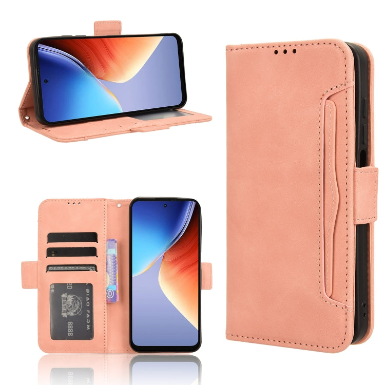 For Blackview A96 Skin Feel Calf Texture Card Slots Leather Phone Case(Pink) - More Brand by PMC TechLife | Online Shopping South Africa | PMC TechLife