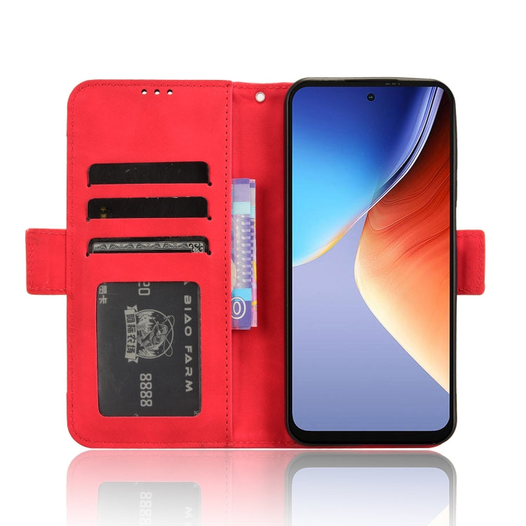 For Blackview A96 Skin Feel Calf Texture Card Slots Leather Phone Case(Red) - More Brand by PMC TechLife | Online Shopping South Africa | PMC TechLife