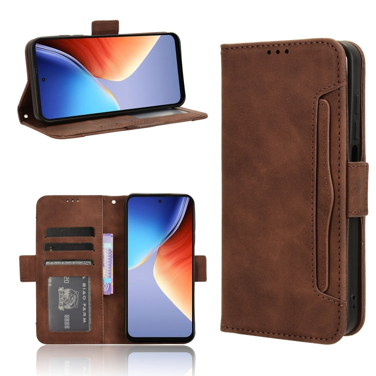 For Blackview A96 Skin Feel Calf Texture Card Slots Leather Phone Case(Brown) - More Brand by PMC TechLife | Online Shopping South Africa | PMC TechLife