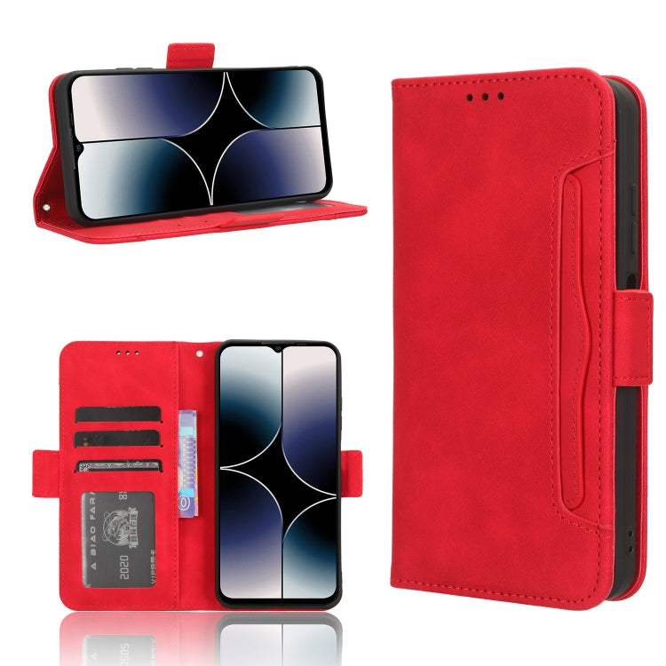 For Ulefone Note 16 Pro Skin Feel Calf Texture Card Slots Leather Phone Case(Red) - Ulefone Cases by PMC Jewellery | Online Shopping South Africa | PMC Jewellery | Buy Now Pay Later Mobicred