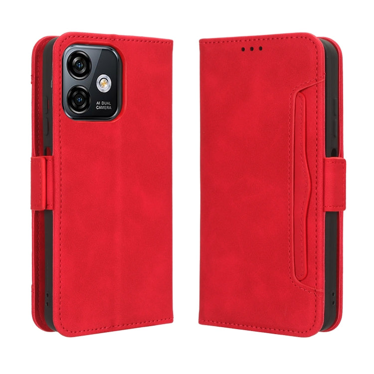 For Ulefone Note 16 Pro Skin Feel Calf Texture Card Slots Leather Phone Case(Red) - Ulefone Cases by PMC Jewellery | Online Shopping South Africa | PMC Jewellery | Buy Now Pay Later Mobicred