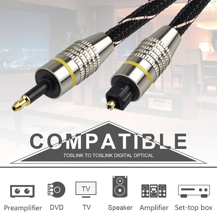 5m EMK OD6.0mm Square Port to Round Port Set-top Box Digital Audio Optical Fiber Connecting Cable - free shipping - PMC TechLife - Order now!