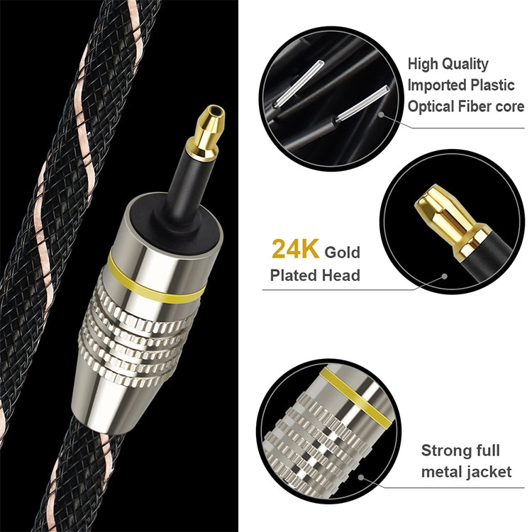 5m EMK OD6.0mm Square Port to Round Port Set-top Box Digital Audio Optical Fiber Connecting Cable - free shipping - PMC TechLife - Order now!