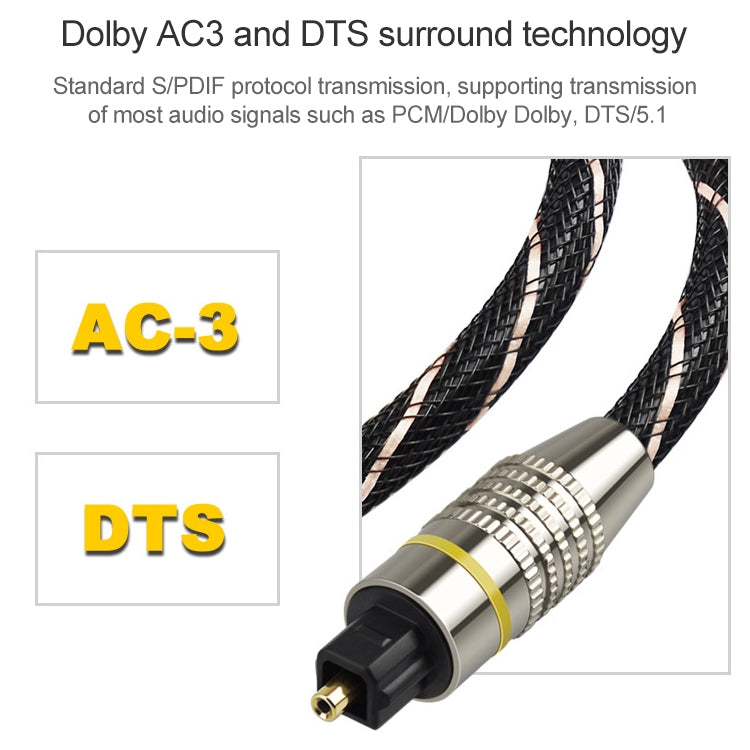 5m EMK OD6.0mm Square Port to Round Port Set-top Box Digital Audio Optical Fiber Connecting Cable - free shipping - PMC TechLife - Order now!