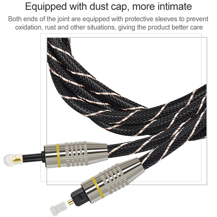 5m EMK OD6.0mm Square Port to Round Port Set-top Box Digital Audio Optical Fiber Connecting Cable - free shipping - PMC TechLife - Order now!