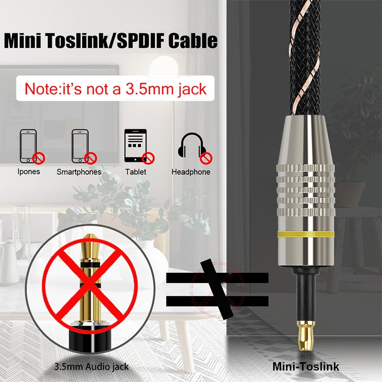 5m EMK OD6.0mm Square Port to Round Port Set-top Box Digital Audio Optical Fiber Connecting Cable - free shipping - PMC TechLife - Order now!