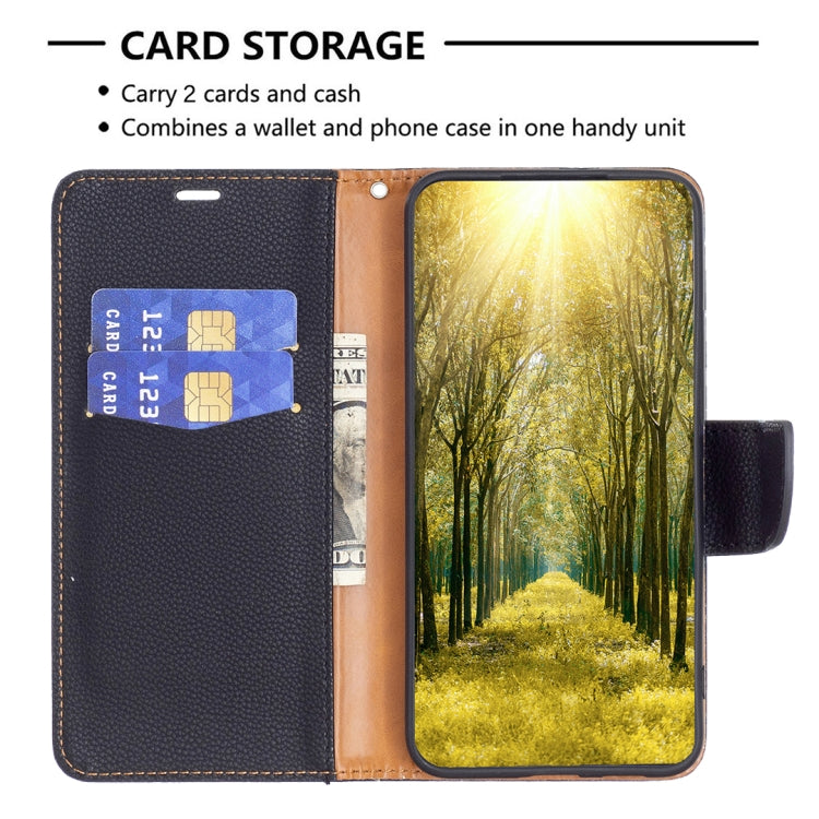 For Samsung Galaxy S24 Ultra 5G Litchi Texture Pure Color Flip Leather Phone Case(Black) - Galaxy S24 Ultra 5G Cases by PMC TechLife | Online Shopping South Africa | PMC TechLife