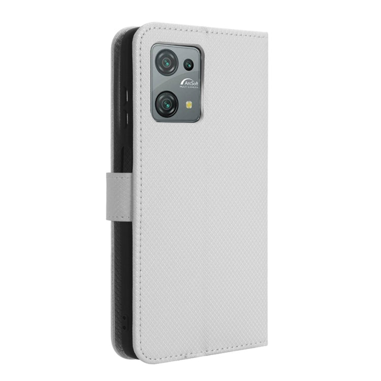 For Blackview Oscal C30 / C30 Pro Diamond Texture Leather Phone Case(White) - More Brand by PMC TechLife | Online Shopping South Africa | PMC TechLife | Buy Now Pay Later Mobicred