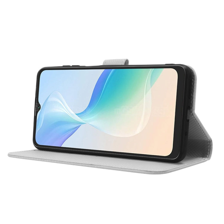 For Blackview Oscal C30 / C30 Pro Diamond Texture Leather Phone Case(White) - More Brand by PMC TechLife | Online Shopping South Africa | PMC TechLife | Buy Now Pay Later Mobicred