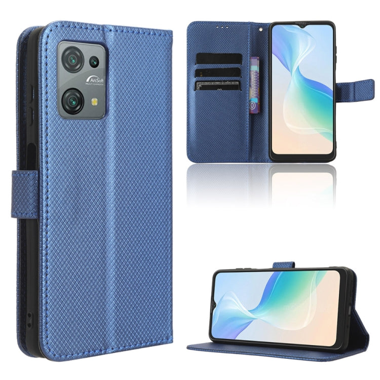 For Blackview Oscal C30 / C30 Pro Diamond Texture Leather Phone Case(Blue) - More Brand by PMC TechLife | Online Shopping South Africa | PMC TechLife | Buy Now Pay Later Mobicred