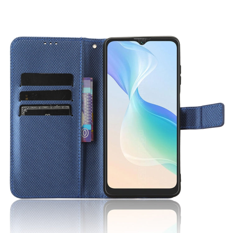 For Blackview Oscal C30 / C30 Pro Diamond Texture Leather Phone Case(Blue) - More Brand by PMC TechLife | Online Shopping South Africa | PMC TechLife | Buy Now Pay Later Mobicred