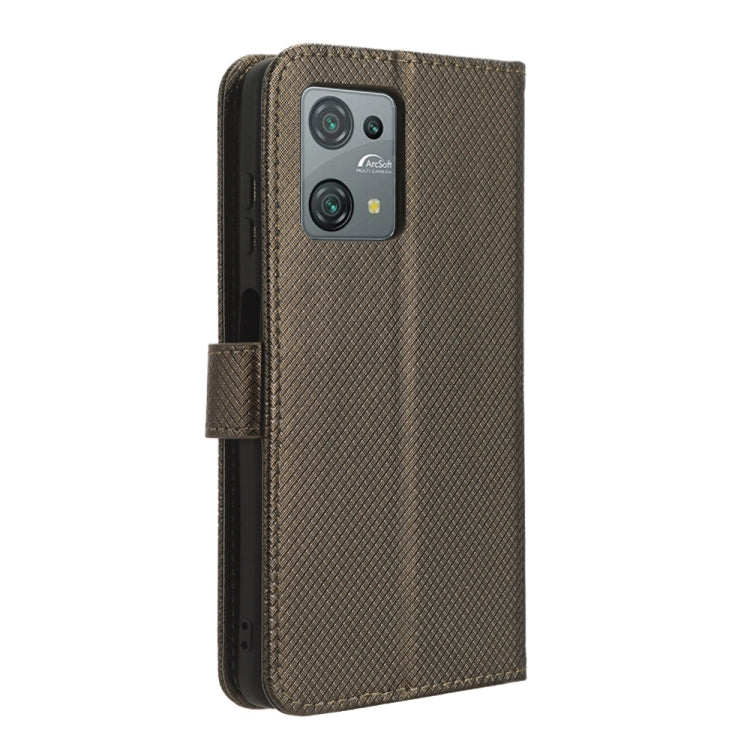 For Blackview Oscal C30 / C30 Pro Diamond Texture Leather Phone Case(Brown) - More Brand by PMC TechLife | Online Shopping South Africa | PMC TechLife