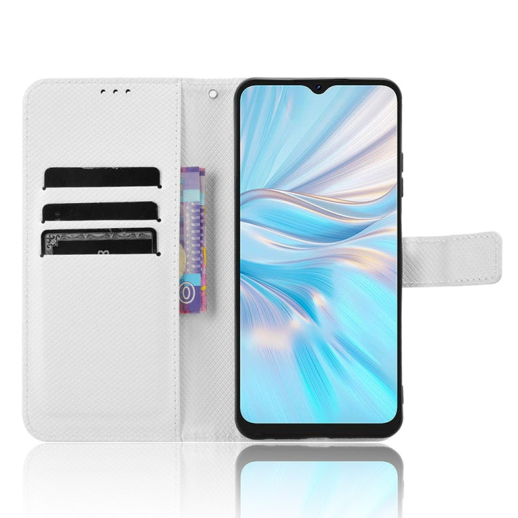 For Blackview Oscal C70 Diamond Texture Leather Phone Case(White) - More Brand by PMC TechLife | Online Shopping South Africa | PMC TechLife