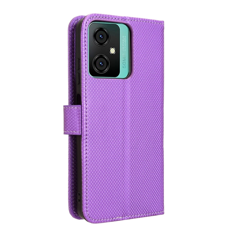 For Blackview Oscal C70 Diamond Texture Leather Phone Case(Purple) - More Brand by PMC TechLife | Online Shopping South Africa | PMC TechLife