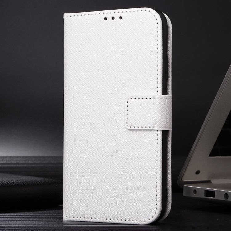 For Blackview A52 / A52 Pro Diamond Texture Leather Phone Case(White) - More Brand by PMC TechLife | Online Shopping South Africa | PMC TechLife