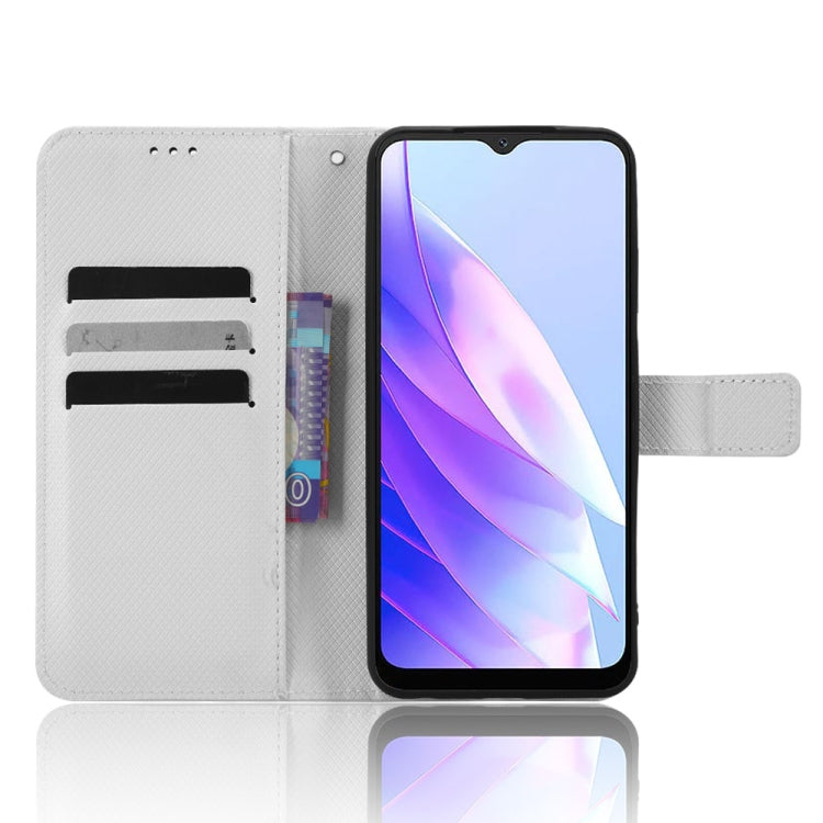 For Blackview A52 / A52 Pro Diamond Texture Leather Phone Case(White) - More Brand by PMC TechLife | Online Shopping South Africa | PMC TechLife