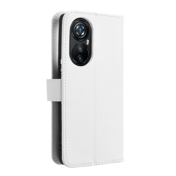 For Blackview A200 Pro Diamond Texture Leather Phone Case(White) - More Brand by PMC TechLife | Online Shopping South Africa | PMC TechLife
