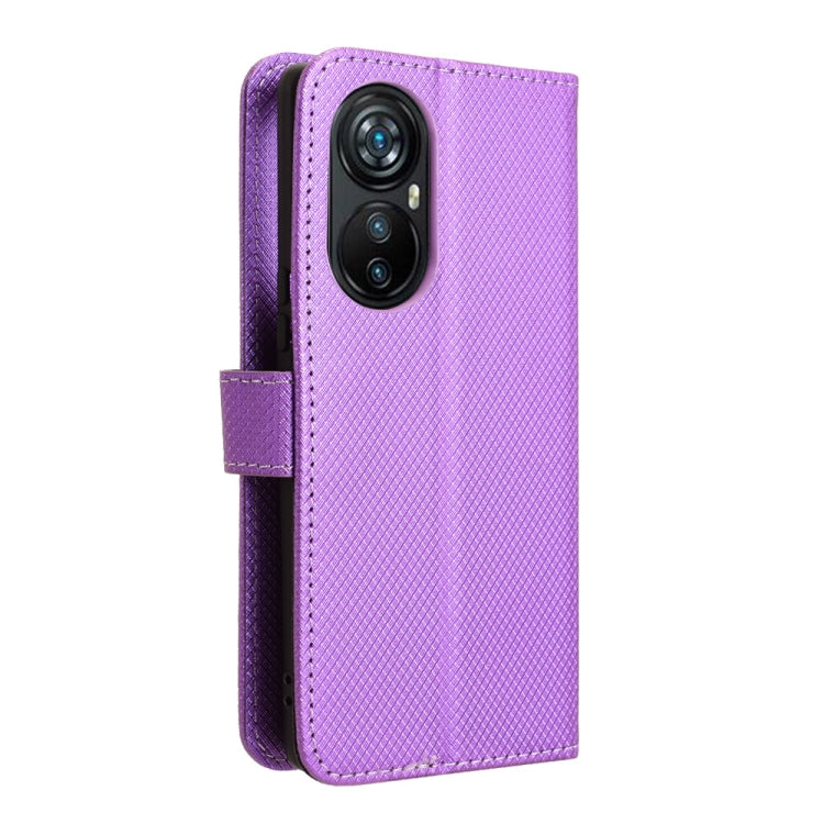 For Blackview A200 Pro Diamond Texture Leather Phone Case(Purple) - More Brand by PMC TechLife | Online Shopping South Africa | PMC TechLife