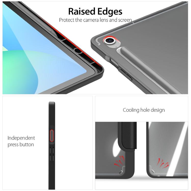 For Samsung Galaxy Tab S10 FE+ DUX DUCIS TOBY Series Antiskid Leather Tablet Case with Sleep / Wake-up Function(Black) - free shipping - PMc TechLife - Order now!