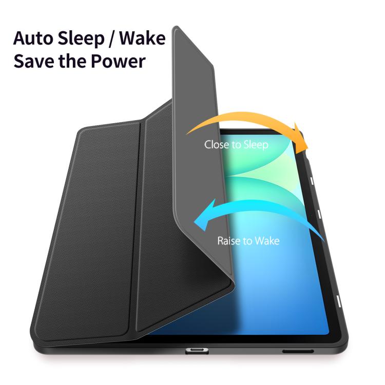 For Samsung Galaxy Tab S10 FE+ DUX DUCIS TOBY Series Antiskid Leather Tablet Case with Sleep / Wake-up Function(Black) - free shipping - PMc TechLife - Order now!